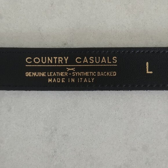 Vintage Country Casuals made in Italy real red suede leather belt gold detail L - Picture 9 of 11